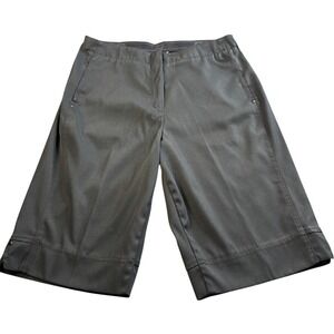 Tail Tech Women Black Golf Shorts Size 6 Knee Length Polyester Athletic Zip Fly